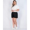 imageReal Essentials 4 Pack Womens Athletic DryFit Lounge Shorts with Zipper Pockets Available in Plus SizeSet 12