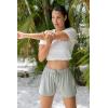 imageReal Essentials 4 Pack Womens Athletic DryFit Lounge Shorts with Zipper Pockets Available in Plus SizeSet 4
