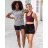imageReal Essentials 4 Pack Womens Athletic DryFit Lounge Shorts with Zipper Pockets Available in Plus SizeSet 7