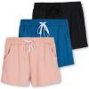 imageReal Essentials 3 Pack Womens UltraSoft Athletic Lounge Casual Sweat Shorts with Pockets Available in Plus SizeSet 9