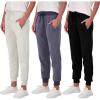 imageReal Essentials 3 Pack Womens UltraSoft ampamp Warm Fleece Joggers Sweatpants with Pocket Available in Plus SizeSet 2