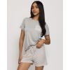 imageReal Essentials 2 Pack Ultra Soft Womens Pajama Set Short Sleeve and Shorts Lounge ampamp Sleepwear Available In PlusSet 1