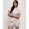 imageReal Essentials 2 Pack Ultra Soft Womens Pajama Set Short Sleeve and Shorts Lounge ampamp Sleepwear Available In PlusSet 12