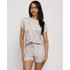 imageReal Essentials 2 Pack Ultra Soft Womens Pajama Set Short Sleeve and Shorts Lounge ampamp Sleepwear Available In PlusSet 5