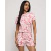 imageReal Essentials 2 Pack Ultra Soft Womens Pajama Set Short Sleeve and Shorts Lounge ampamp Sleepwear Available In PlusSet 6