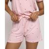 imageReal Essentials 2 Pack Ultra Soft Womens Pajama Set Short Sleeve and Shorts Lounge ampamp Sleepwear Available In PlusSet 7