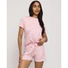 imageReal Essentials 2 Pack Ultra Soft Womens Pajama Set Short Sleeve and Shorts Lounge ampamp Sleepwear Available In PlusSet 7
