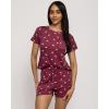 imageReal Essentials 2 Pack Ultra Soft Womens Pajama Set Short Sleeve and Shorts Lounge ampamp Sleepwear Available In PlusSet 8