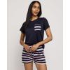 imageReal Essentials 2 Pack Ultra Soft Womens Pajama Set Short Sleeve and Shorts Lounge ampamp Sleepwear Available In PlusSet 9
