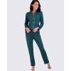 imageReal Essentials 2 Pack Womens Pajamas Set Button Down Pants Soft Matching Sleepwear Available In PlusLong Sleeve  Set 3