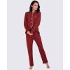 imageReal Essentials 2 Pack Womens Pajamas Set Button Down Pants Soft Matching Sleepwear Available In PlusLong Sleeve  Set 6