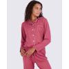 imageReal Essentials 2 Pack Womens Pajamas Set Button Down Pants Soft Matching Sleepwear Available In PlusLong Sleeve  Set 9
