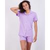 imageReal Essentials 2 Pack Womens Pajamas Set Button Down Shorts Soft Matching Sleepwear Available In PlusShort Sleeve  Set 1