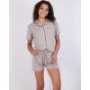 imageReal Essentials 2 Pack Womens Pajamas Set Button Down Shorts Soft Matching Sleepwear Available In PlusShort Sleeve  Set 2
