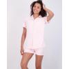 imageReal Essentials 2 Pack Womens Pajamas Set Button Down Shorts Soft Matching Sleepwear Available In PlusShort Sleeve  Set 4