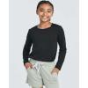 imageReal Essentials 4 Pack Girls DryFit Long Sleeve Active Crew Neck TShirt  Super Soft TeeSet 9