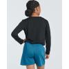 imageReal Essentials 4 Pack Girls DryFit Long Sleeve Active Crew Neck TShirt  Super Soft TeeSet 9