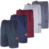 image5 Pack Mens Active Quick Dry Fit Shorts  Athletic Running Gym Workout Casual Shorts with Pockets BulkSet F