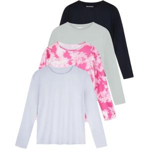 imageReal Essentials 4 Pack Womens UPF 50 Quick Dry Fit Sun Shirts Long Sleeve UV SPF Hiking Top Outdoor Available in PlusSet 1