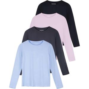 imageReal Essentials 4 Pack Womens UPF 50 Quick Dry Fit Sun Shirts Long Sleeve UV SPF Hiking Top Outdoor Available in PlusSet 3