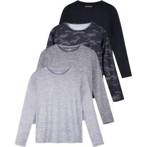 imageReal Essentials 4 Pack Womens UPF 50 Quick Dry Fit Sun Shirts Long Sleeve UV SPF Hiking Top Outdoor Available in PlusSet 5