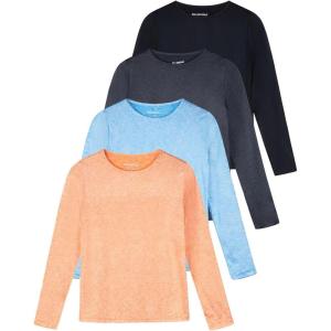 imageReal Essentials 4 Pack Womens UPF 50 Quick Dry Fit Sun Shirts Long Sleeve UV SPF Hiking Top Outdoor Available in PlusSet 6
