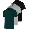 imageReal Essentials 3 Pack Mens Casual Jersey Cotton Short Sleeve Quick Dry Breathable Polo Shirt  Available in Big ampamp TallSet a