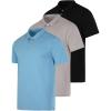 imageReal Essentials 3 Pack Mens Casual Jersey Cotton Short Sleeve Quick Dry Breathable Polo Shirt  Available in Big ampamp TallSet B