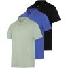 imageReal Essentials 3 Pack Mens Casual Jersey Cotton Short Sleeve Quick Dry Breathable Polo Shirt  Available in Big ampamp TallSet L