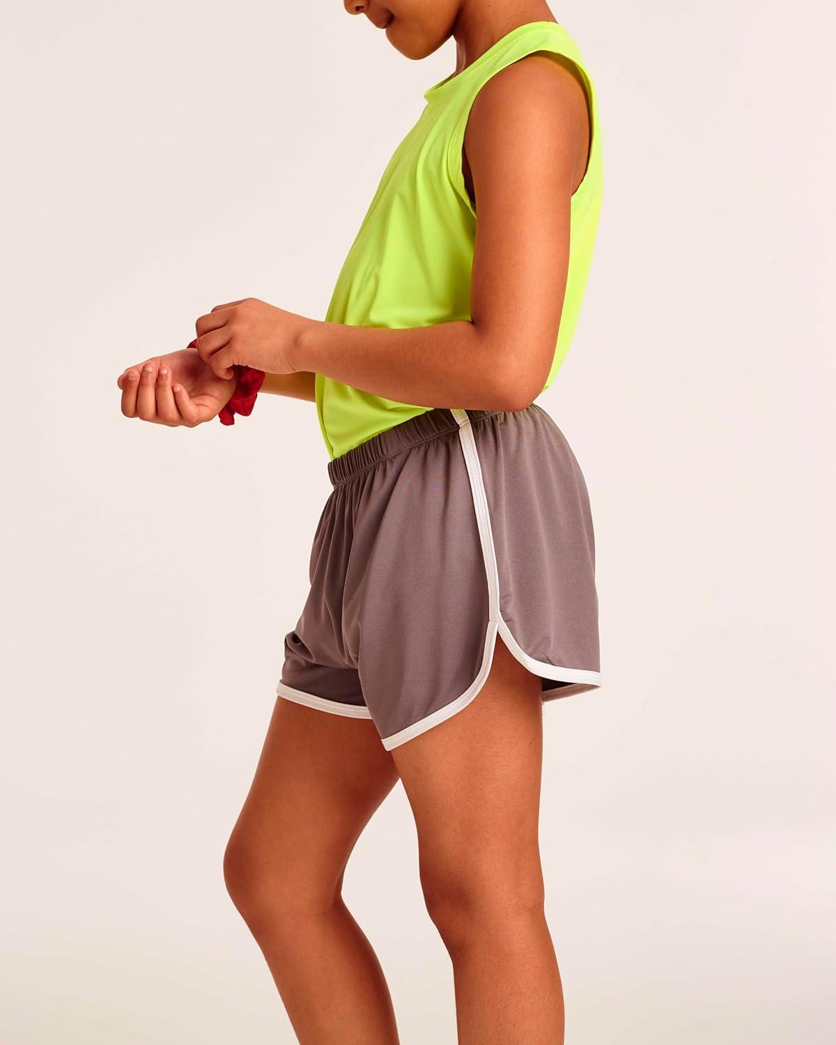 imageReal Essentials 5 Pack Girls DryFit Active Athletic Dolphin Shorts Ages 416Set 8