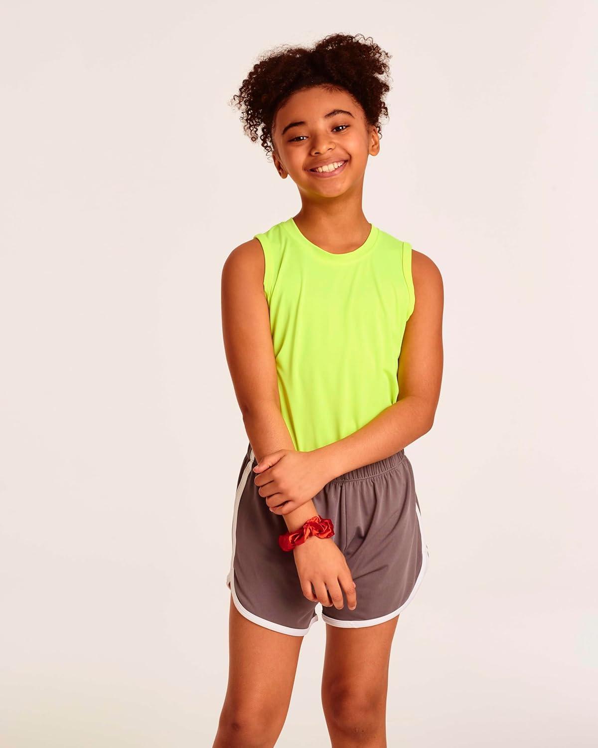 imageReal Essentials 5 Pack Girls DryFit Active Athletic Dolphin Shorts Ages 416Set 8