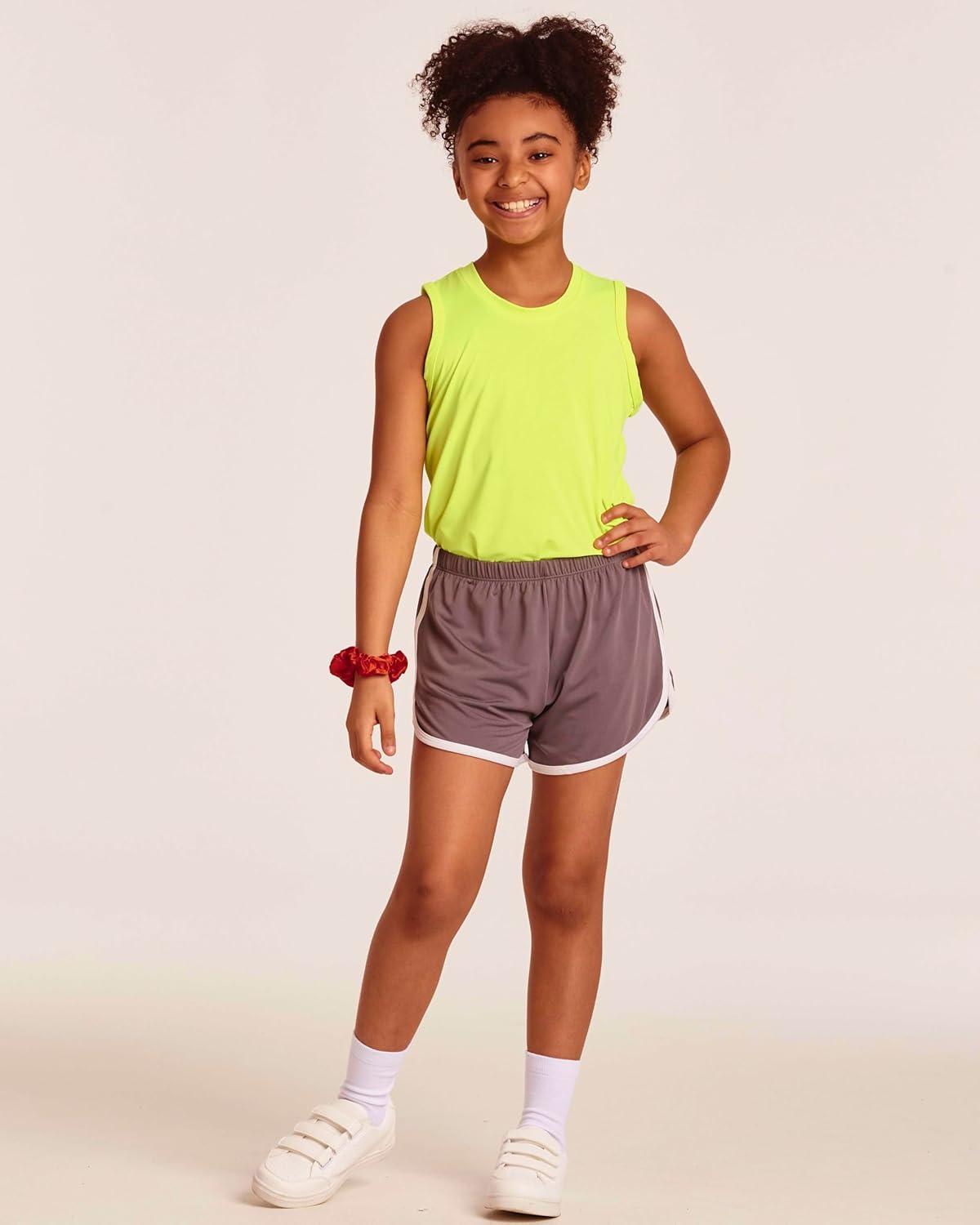 imageReal Essentials 5 Pack Girls DryFit Active Athletic Dolphin Shorts Ages 416Set 8