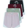 imageReal Essentials 4 Pack Girls Mesh Active Athletic Running Performance Sport Shorts for Girls with PocketsSet 9