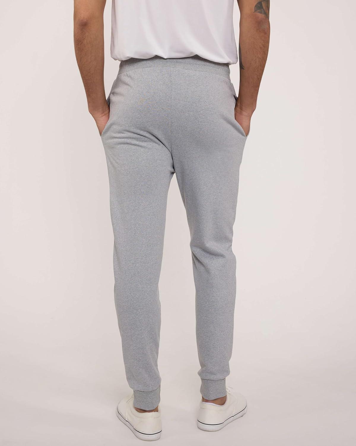 imageReal Essentials 3 Pack Mens Jogger Sweatpants  Cotton Fleece Bottoms Athletic Pants with Pockets Big ampamp Tall AvailableSet B