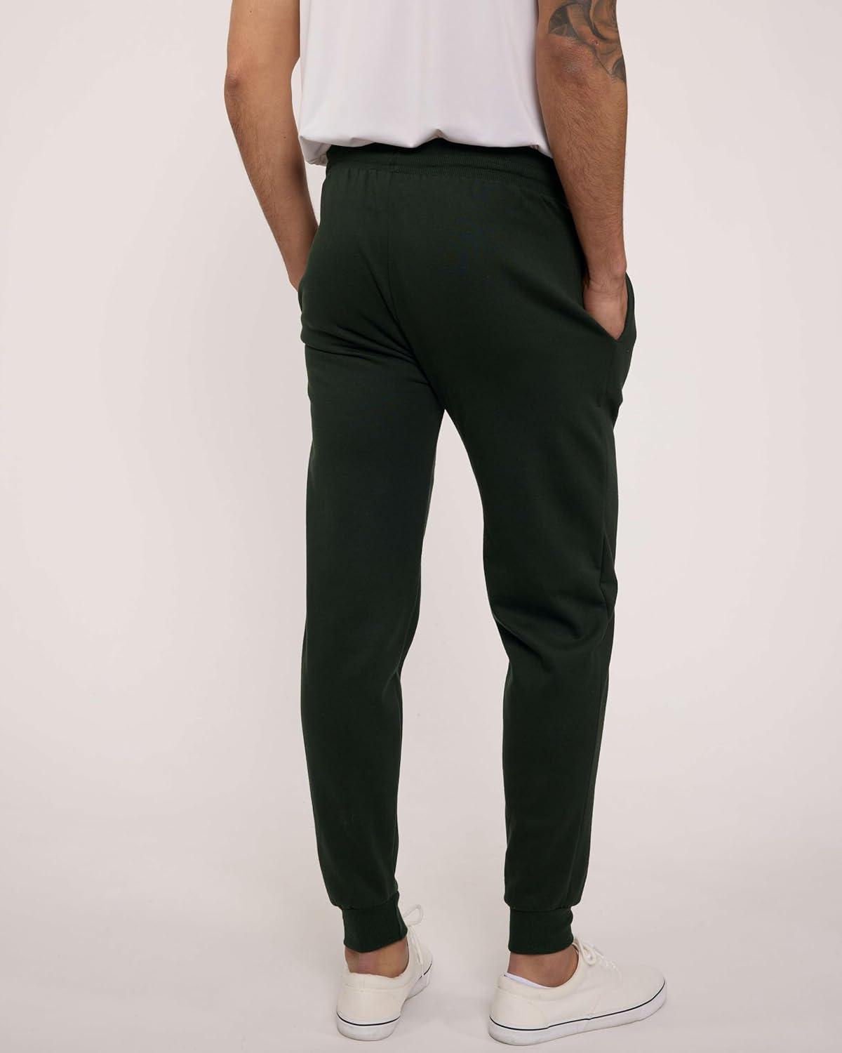 imageReal Essentials 3 Pack Mens Jogger Sweatpants  Cotton Fleece Bottoms Athletic Pants with Pockets Big ampamp Tall AvailableSet C