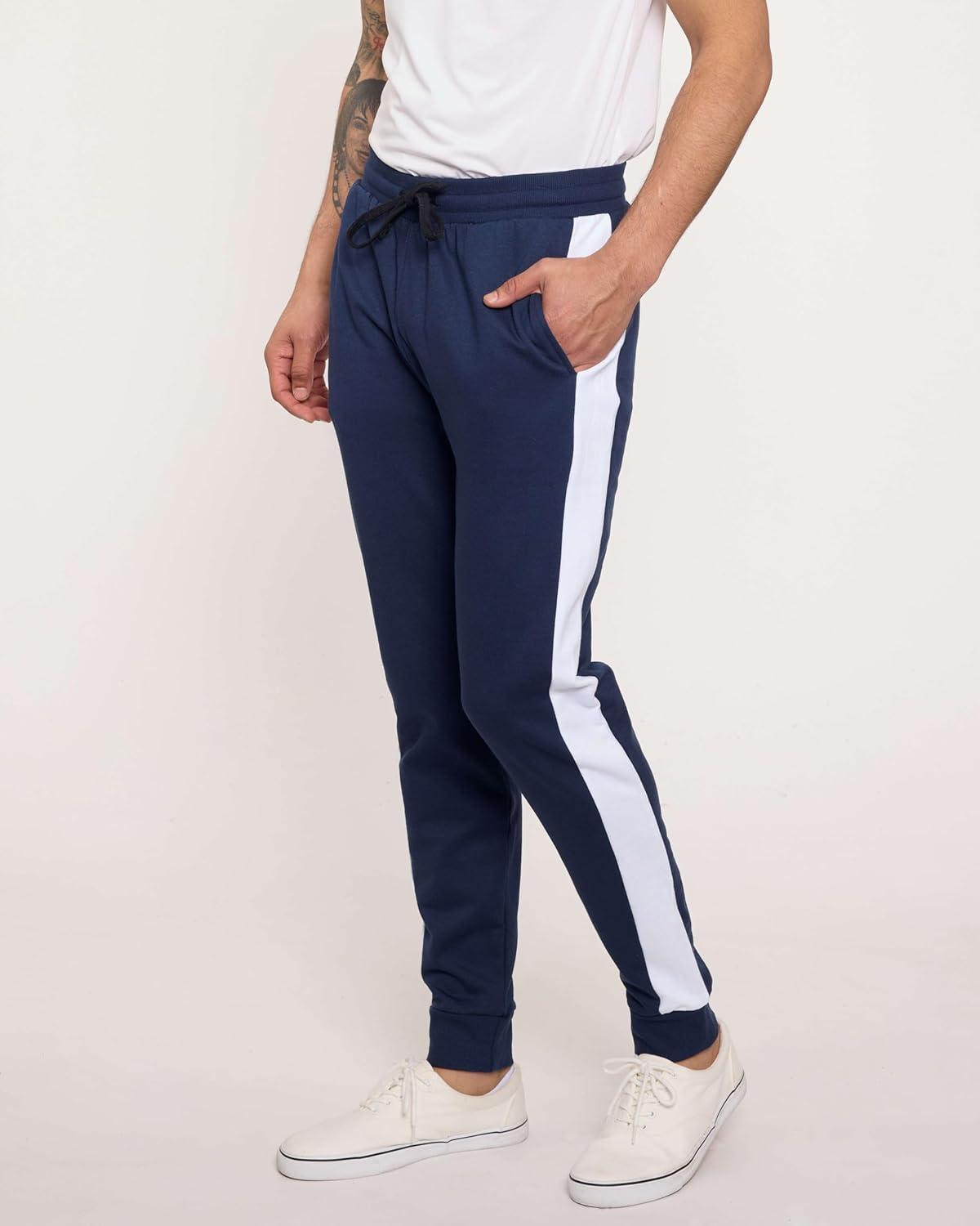 imageReal Essentials 3 Pack Mens Jogger Sweatpants  Cotton Fleece Bottoms Athletic Pants with Pockets Big ampamp Tall AvailableSet F