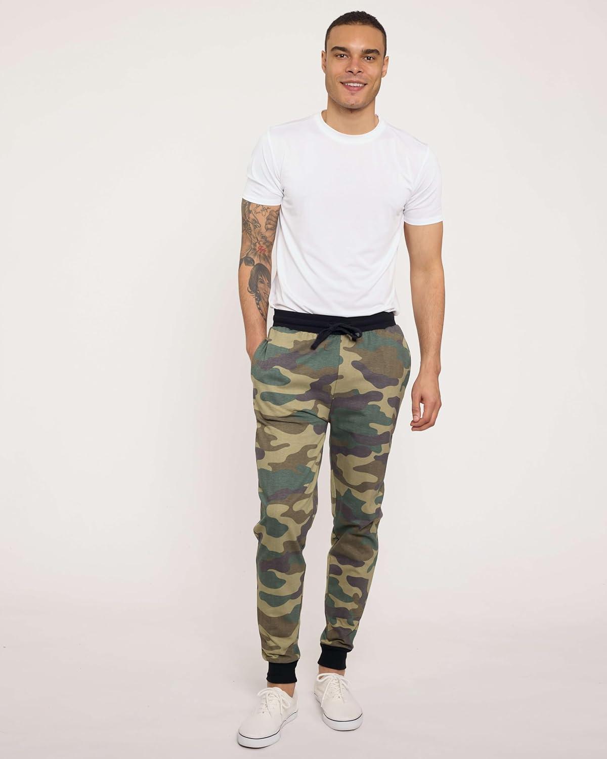 imageReal Essentials 3 Pack Mens Jogger Sweatpants  Cotton Fleece Bottoms Athletic Pants with Pockets Big ampamp Tall AvailableSet G