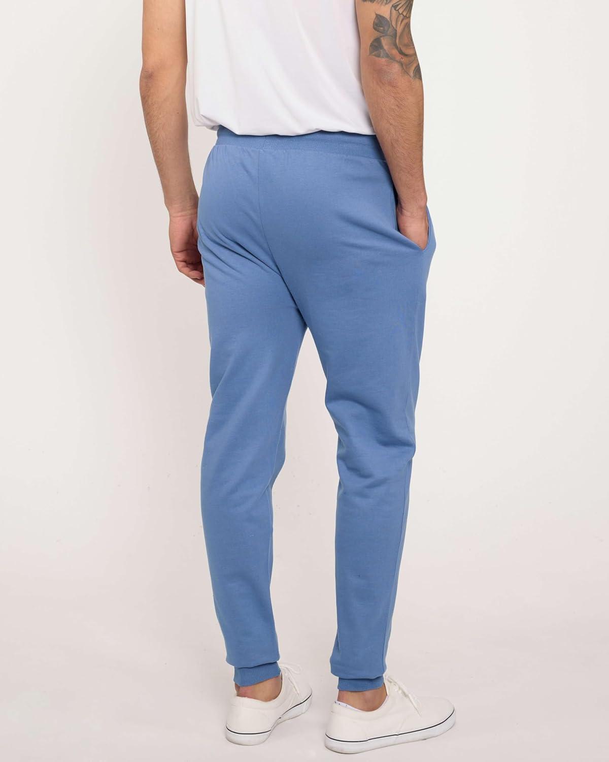 imageReal Essentials 3 Pack Mens Jogger Sweatpants  Cotton Fleece Bottoms Athletic Pants with Pockets Big ampamp Tall AvailableSet H