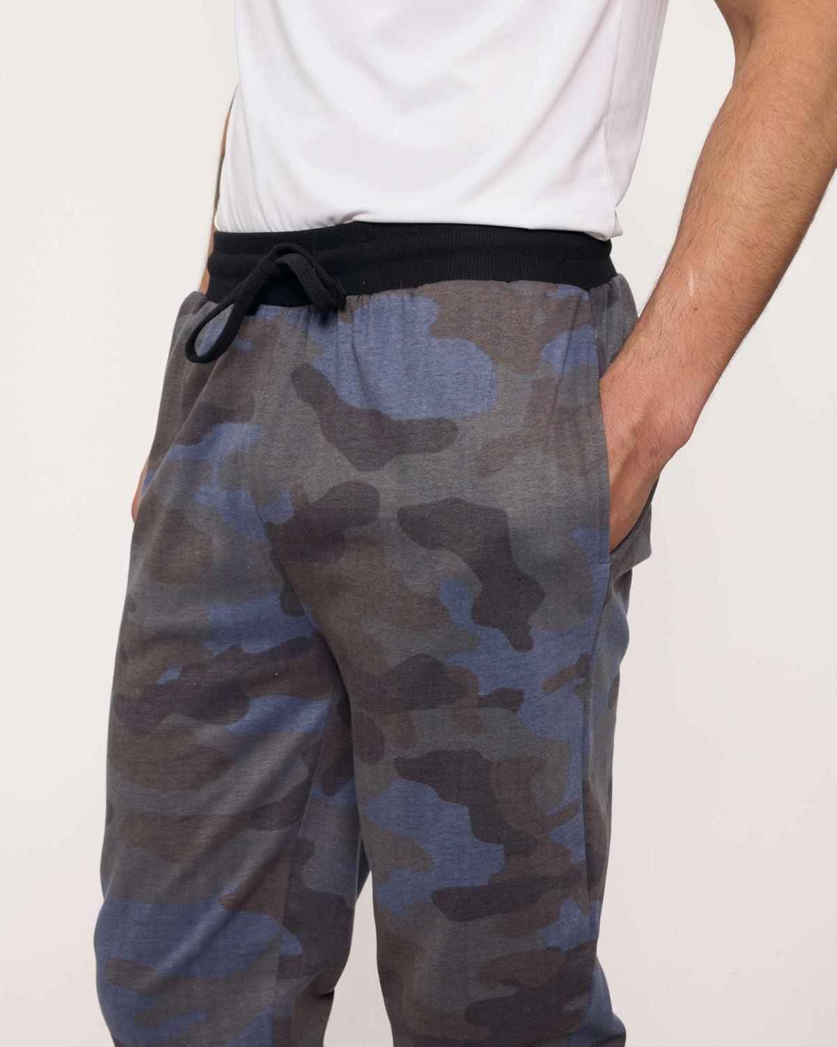 imageReal Essentials 3 Pack Mens Jogger Sweatpants  Cotton Fleece Bottoms Athletic Pants with Pockets Big ampamp Tall AvailableSet H