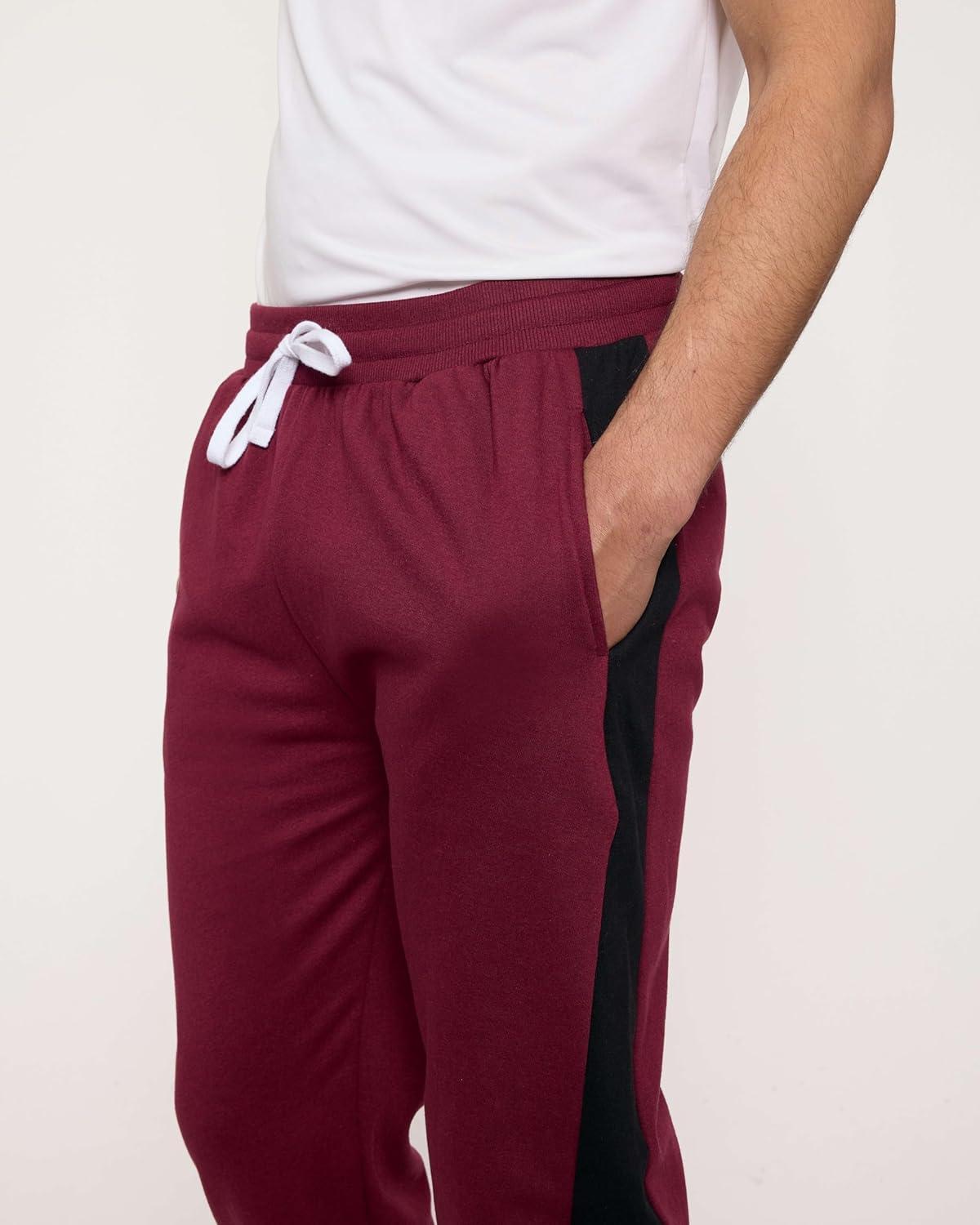 imageReal Essentials 3 Pack Mens Jogger Sweatpants  Cotton Fleece Bottoms Athletic Pants with Pockets Big ampamp Tall AvailableSet I