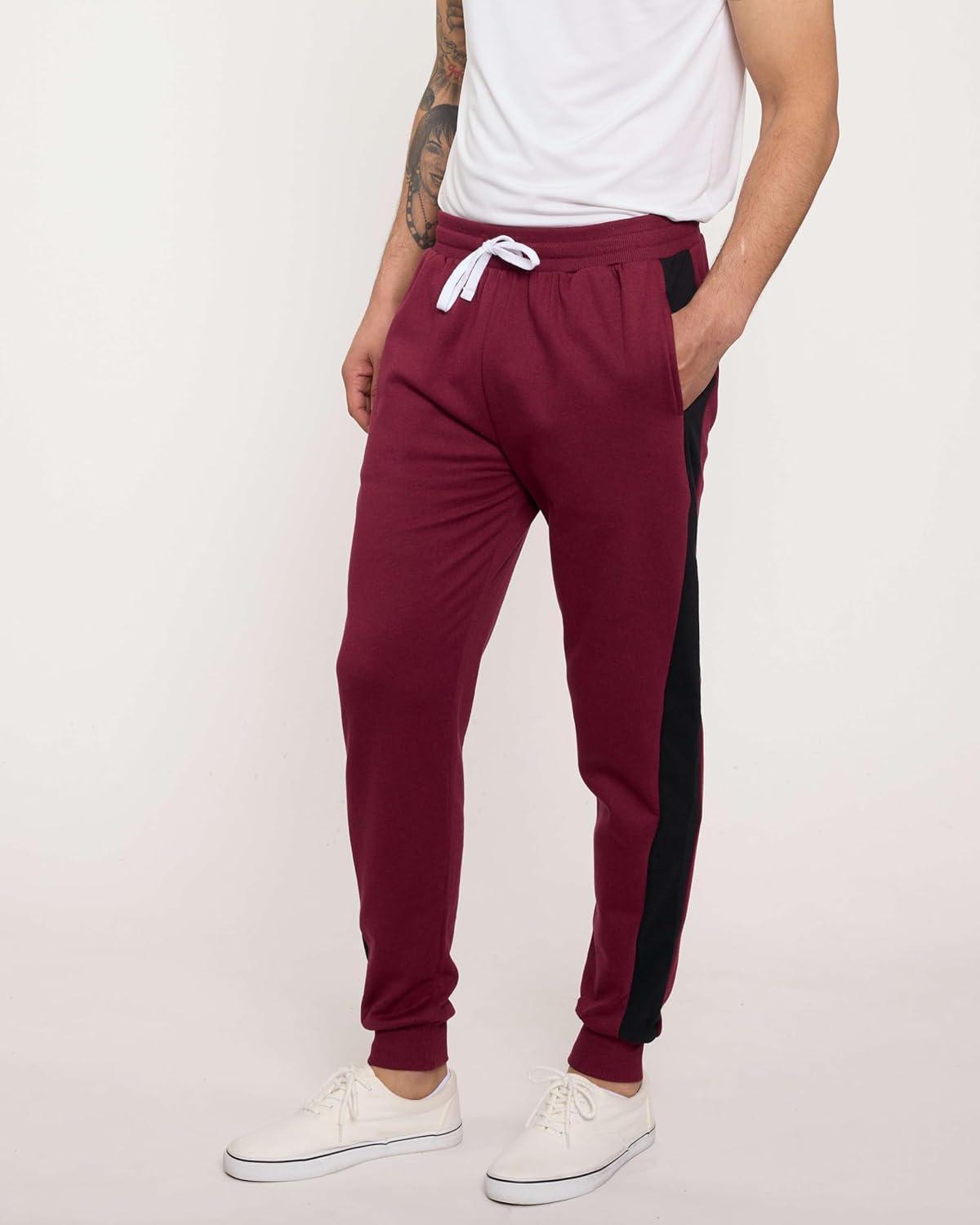 imageReal Essentials 3 Pack Mens Jogger Sweatpants  Cotton Fleece Bottoms Athletic Pants with Pockets Big ampamp Tall AvailableSet I