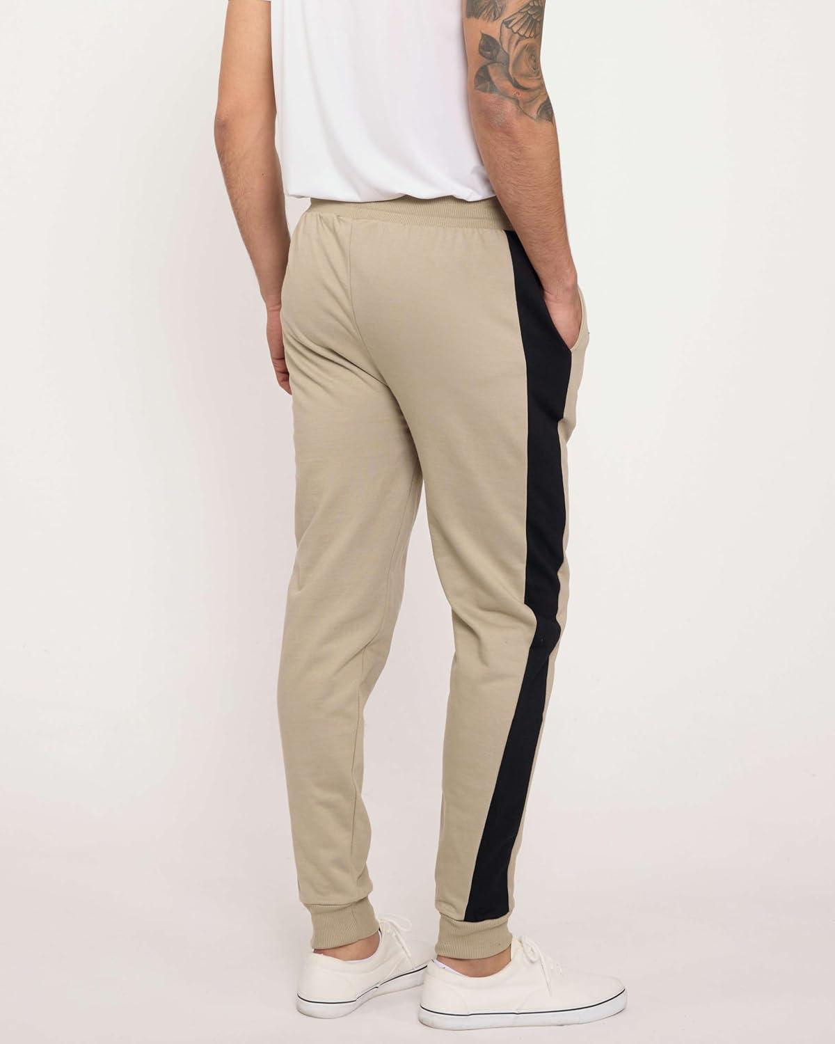 imageReal Essentials 3 Pack Mens Jogger Sweatpants  Cotton Fleece Bottoms Athletic Pants with Pockets Big ampamp Tall AvailableSet I