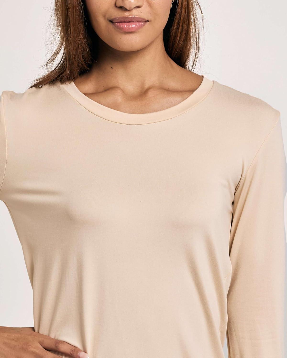imageReal Essentials 3 Pack UltraSoft Night Shirt for Women Long Sleeve Sleep Shirt Nightgown Available in Plus SizeSet 9