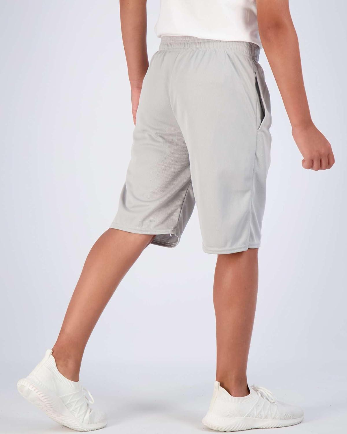 imageReal Essentials 5 Pack Boys Mesh Basketball Athletic Shorts with Pockets  Teen Kids Youth Quick Dry Soccer Running GymSet 1