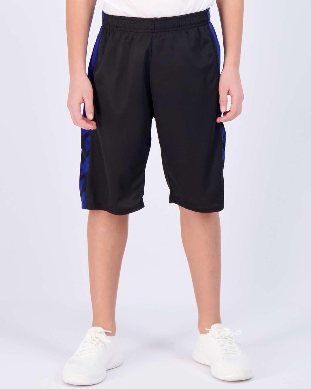 imageReal Essentials 5 Pack Boys Mesh Basketball Athletic Shorts with Pockets  Teen Kids Youth Quick Dry Soccer Running GymSet 12