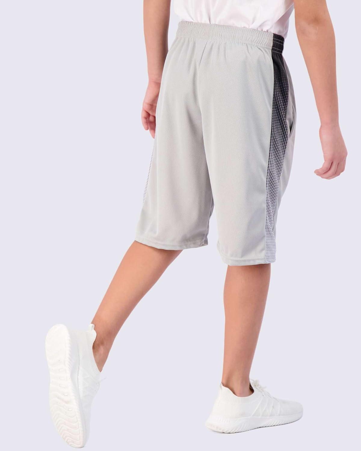 imageReal Essentials 5 Pack Boys Mesh Basketball Athletic Shorts with Pockets  Teen Kids Youth Quick Dry Soccer Running GymSet 13