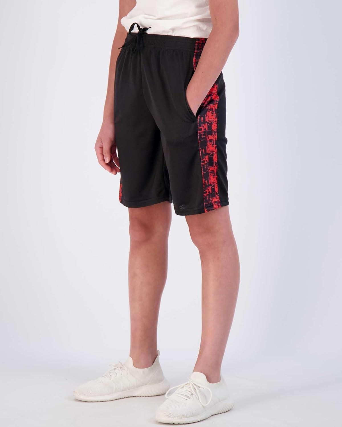 imageReal Essentials 5 Pack Boys Mesh Basketball Athletic Shorts with Pockets  Teen Kids Youth Quick Dry Soccer Running GymSet 16
