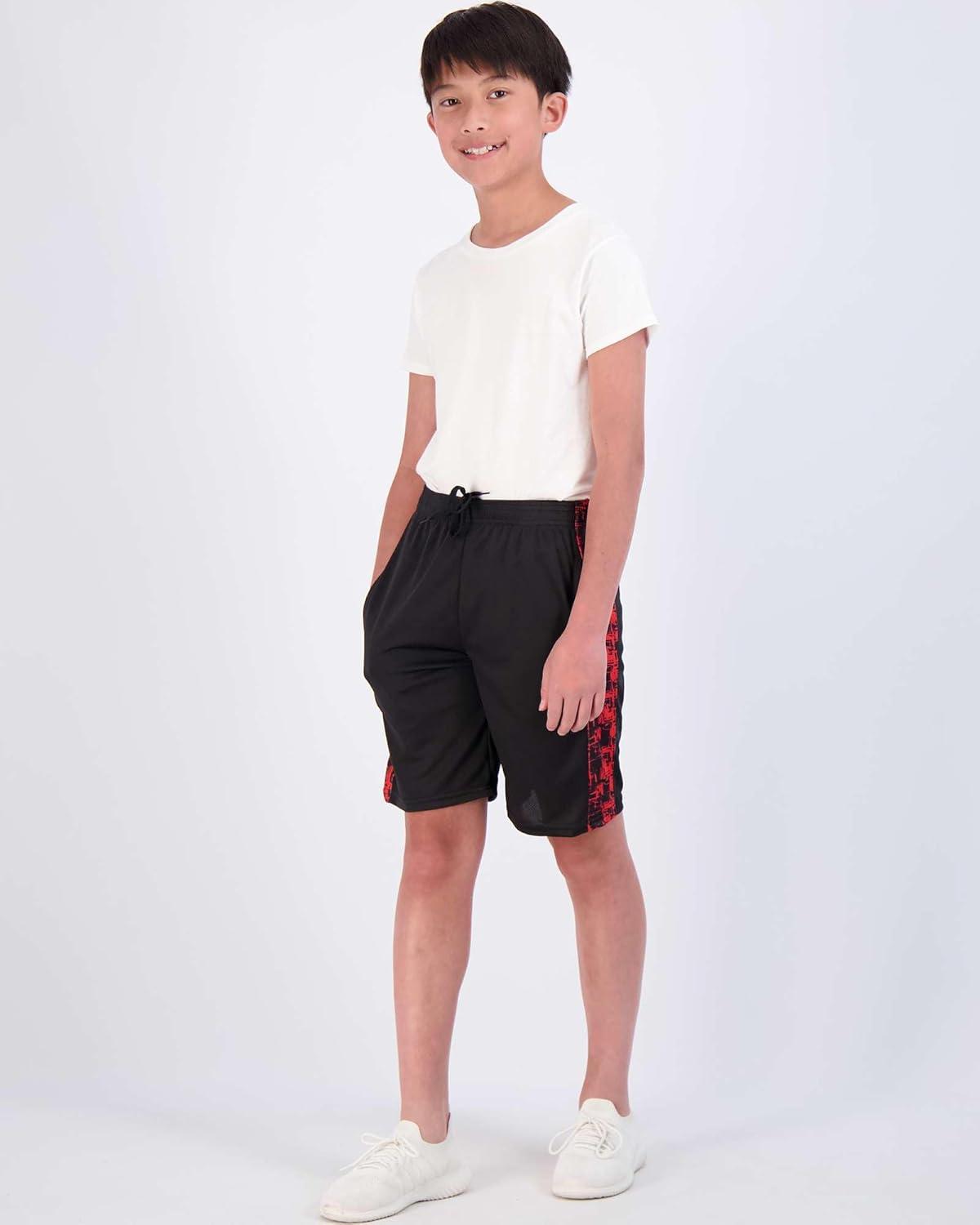 imageReal Essentials 5 Pack Boys Mesh Basketball Athletic Shorts with Pockets  Teen Kids Youth Quick Dry Soccer Running GymSet 16