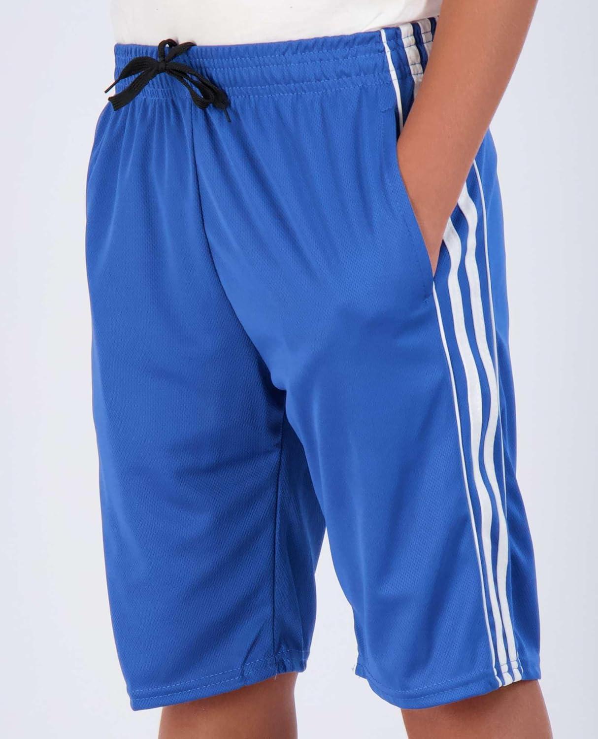 imageReal Essentials 5 Pack Boys Mesh Basketball Athletic Shorts with Pockets  Teen Kids Youth Quick Dry Soccer Running GymSet 2
