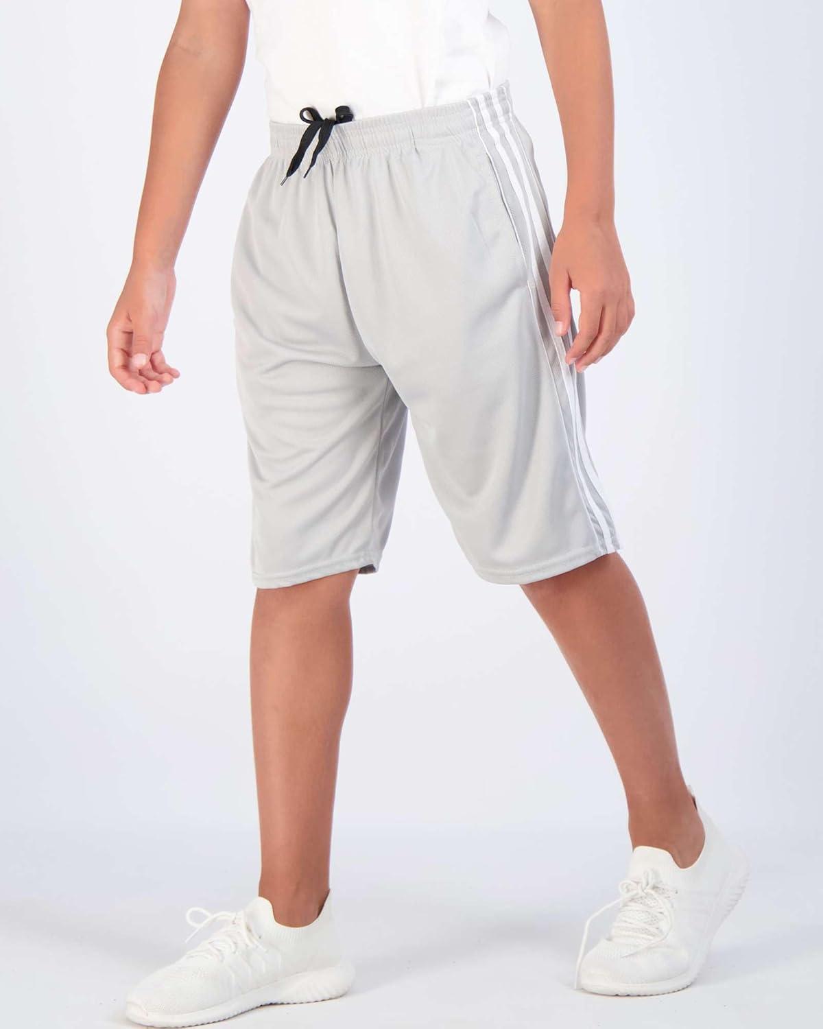imageReal Essentials 5 Pack Boys Mesh Basketball Athletic Shorts with Pockets  Teen Kids Youth Quick Dry Soccer Running GymSet 2